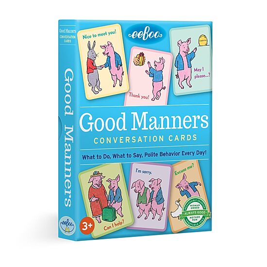 Eeboo Good Manners Conversation Flash Cards Interactive Toy