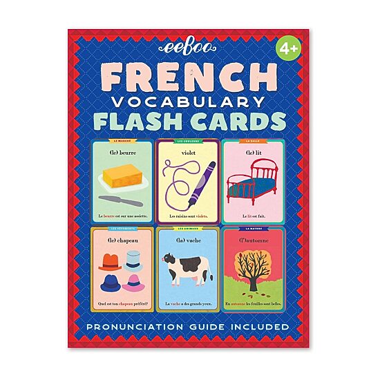 Eeboo French Vocabulary Flash Cards Discovery Toy