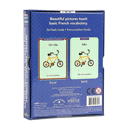 Eeboo French Vocabulary Flash Cards Discovery Toy