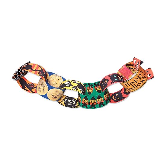 Eeboo Halloween Paper Chain - 120 Links Paper Craft