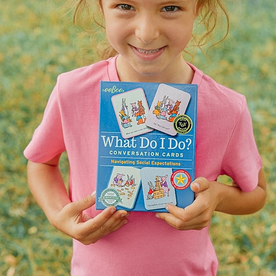 Eeboo What Do I Do? Conversation Flashcards 50-pc. Card Game