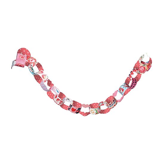 Eeboo Valentine Paper Chain - 120 Links Paper Craft