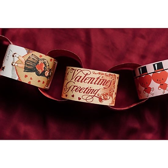 Eeboo Valentine Paper Chain - 120 Links Paper Craft