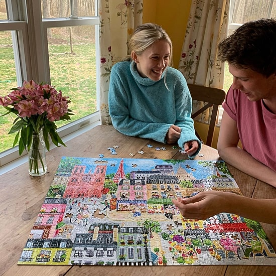 Eeboo Piece And Love Paris In A Day 1000 Pc Rectangle Puzzle