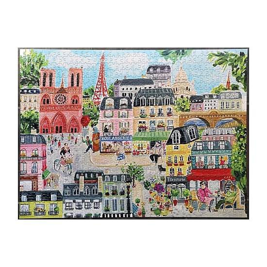 Eeboo Piece And Love Paris In A Day 1000 Pc Rectangle Puzzle