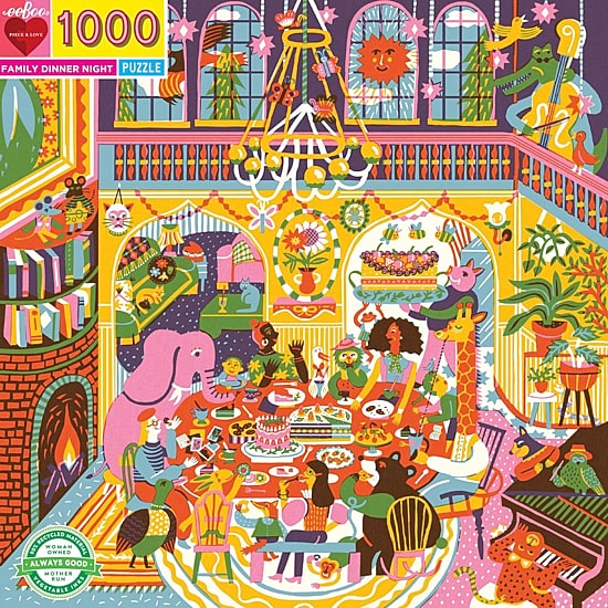 Eeboo Piece And Love Family Dinner Night 1000 Piece 1000-pc. Puzzle