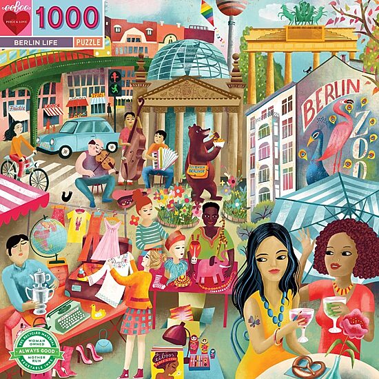 Eeboo Piece And Love Berlin Life 1000 Piece Square 1000-pc. Puzzle