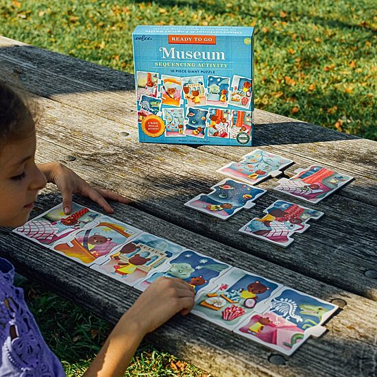 Eeboo Ready To Go Puzzle - Museum - Sequencing Activity 10-pc. Puzzle