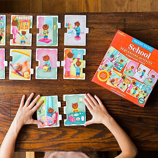 Eeboo Ready To Go Puzzle - School - Sequencing Activity 10-pc. Puzzle
