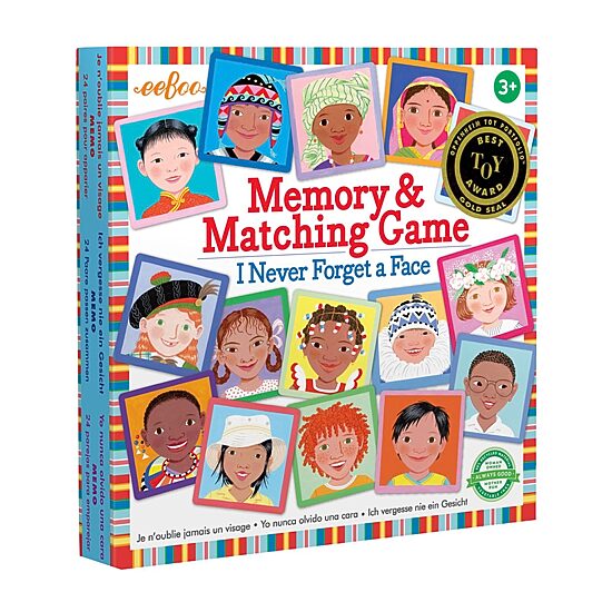 Eeboo I Never Forget A Face Memory And Matching Game 48-pc. Puzzle