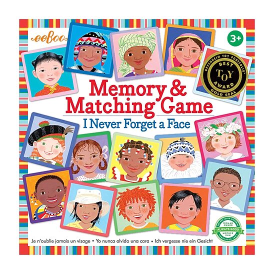 Eeboo I Never Forget A Face Memory And Matching Game 48-pc. Puzzle