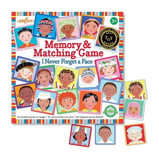 Eeboo I Never Forget A Face Memory And Matching Game 48-pc. Puzzle