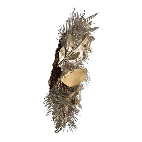 Kurt Adler Gold And Champagne Rattan Wreath