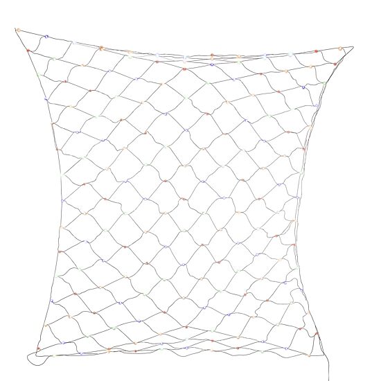 Kurt Adler 182-Light Dual Color (Warm White and Multicolored) LED Net-Style Light Set