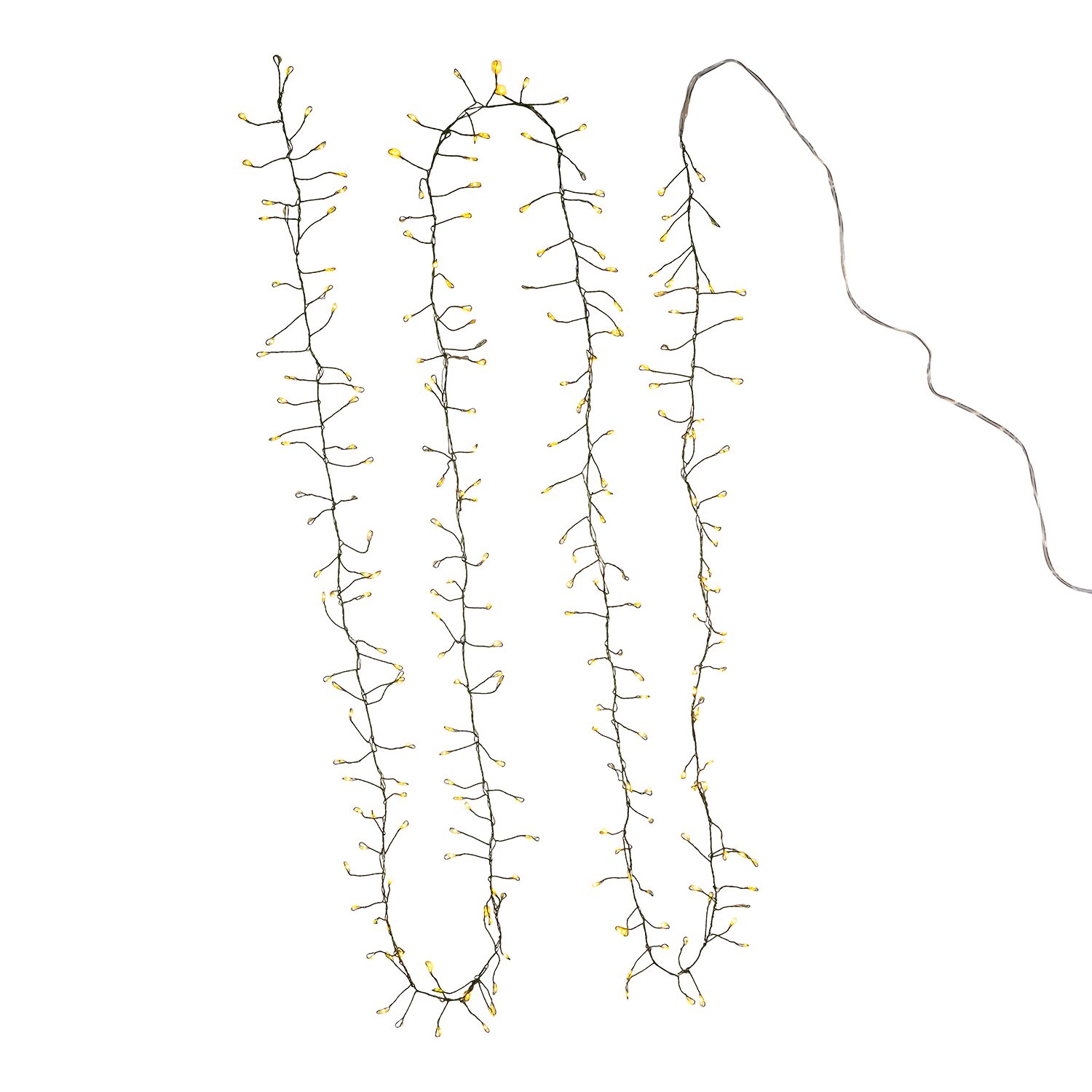 Kurt Adler 240-Light Twinkle Cool White LED LED Cluster Garland with Green Wire