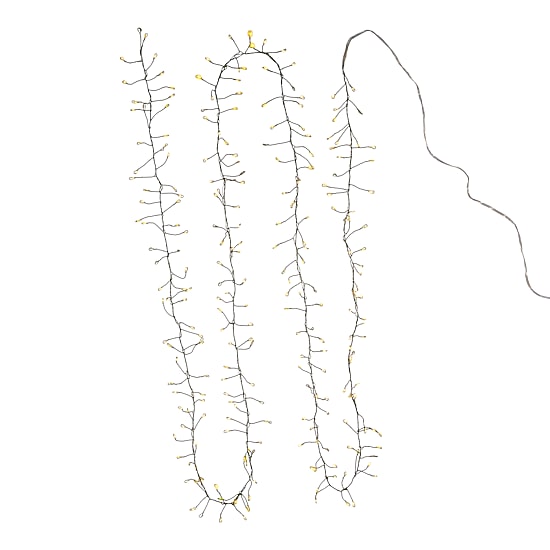 Kurt Adler 240-Light Twinkle Cool White LED LED Cluster Garland with Green Wire