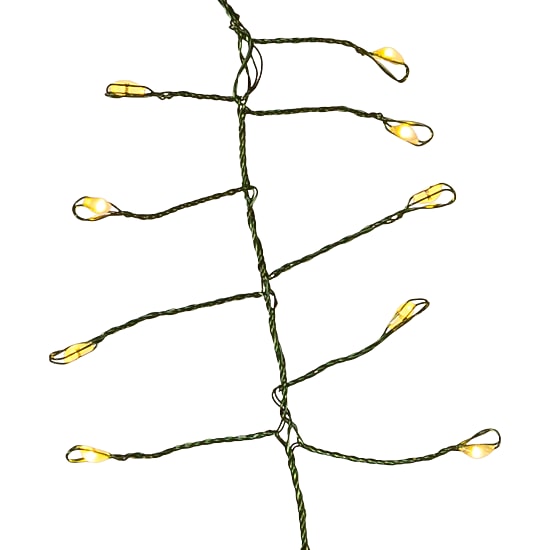 Kurt Adler 240-Light Twinkle Cool White LED LED Cluster Garland with Green Wire