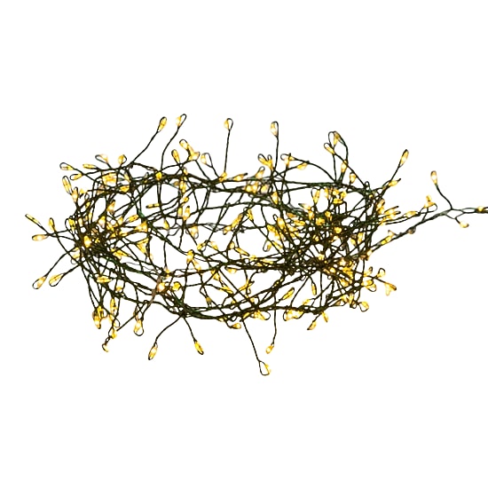 Kurt Adler 240-Light Twinkle Cool White LED LED Cluster Garland with Green Wire