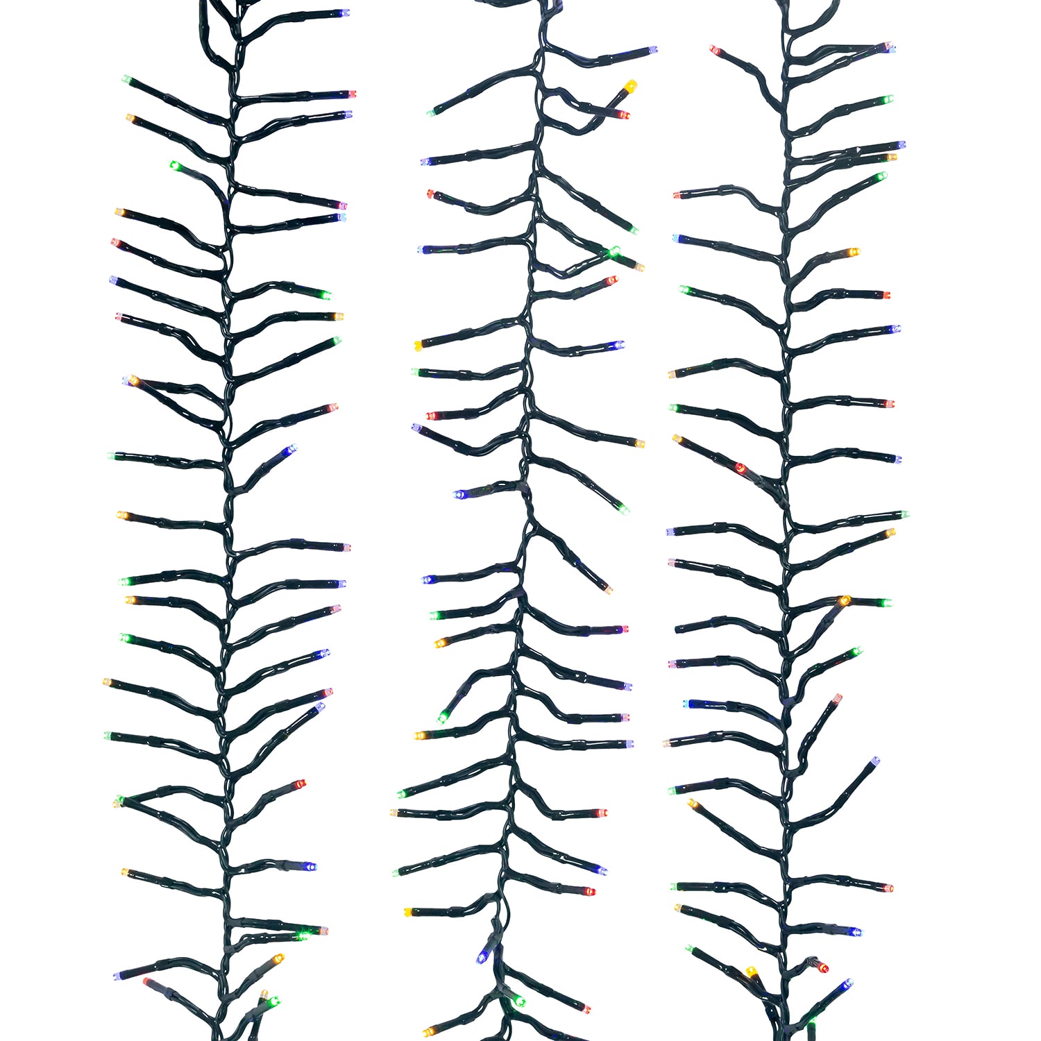 Kurt Adler 480-Light 16-Foot Connectable Multi-Colored LED Cluster Garland
