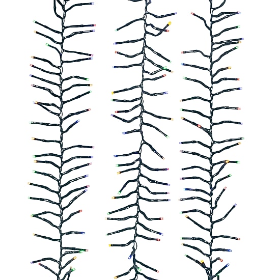 Kurt Adler 480-Light 16-Foot Connectable Multi-Colored LED Cluster Garland