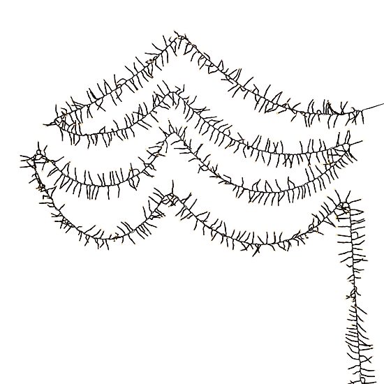 Kurt Adler 480-Light 16-Foot Connectable Warm White LED Cluster Garland