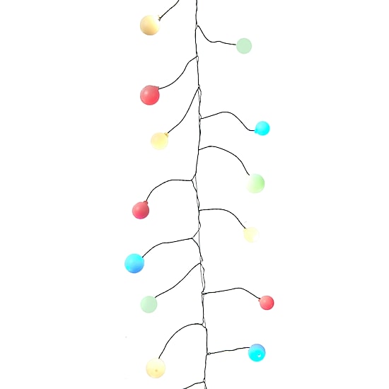 Kurt Adler 100-Light 8-Foot Multicolored LED Bead Cluster Garland