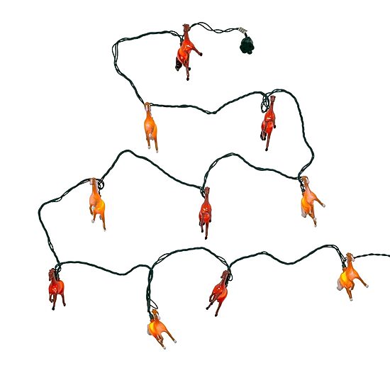 Kurt Adler 10-Light Running Horse Indoor/Outdoor Light Set