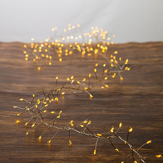 Kurt Adler 240-Light Fairy Cluster Garland with Cool White LED Twinkle Lights
