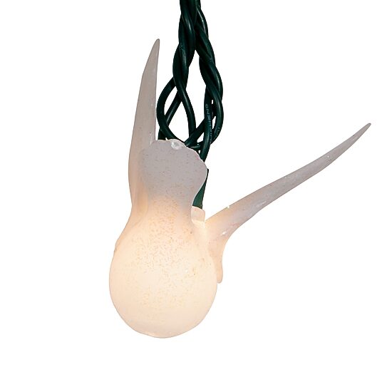Kurt Adler UL 10-Light Glitter Dove Light Set