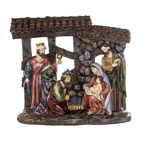 Kurt Adler 10-Inch Resin Nativity Scene Table Piece