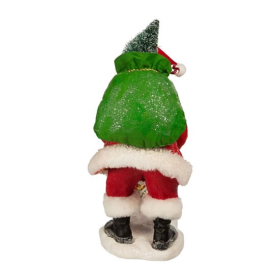Kurt Adler 10.5-Inch Fabriché Santa Checking Mail