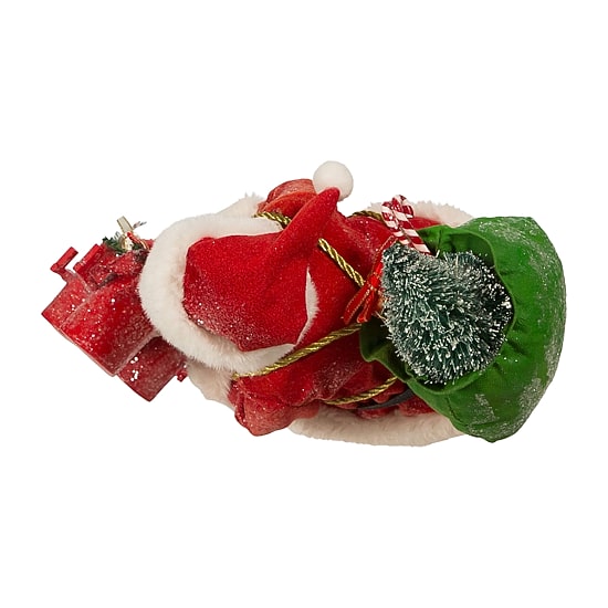 Kurt Adler 10.5-Inch Fabriché Santa Checking Mail