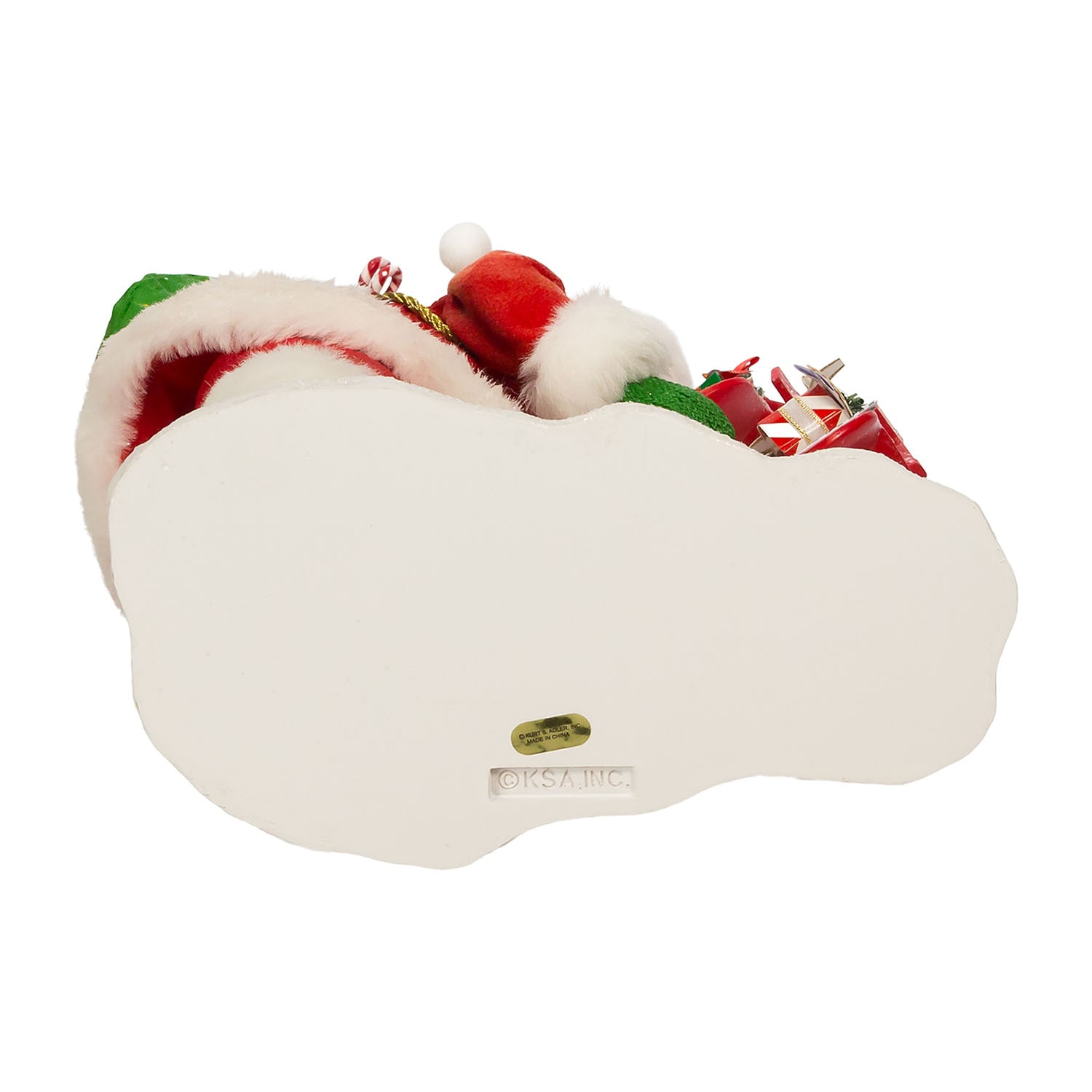 Kurt Adler 10.5-Inch Fabriché Santa Checking Mail