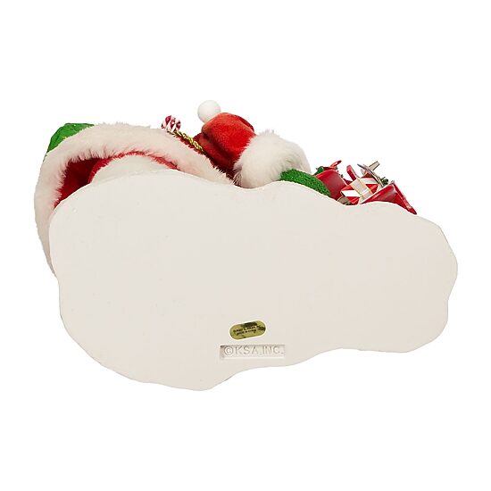 Kurt Adler 10.5-Inch Fabriché Santa Checking Mail