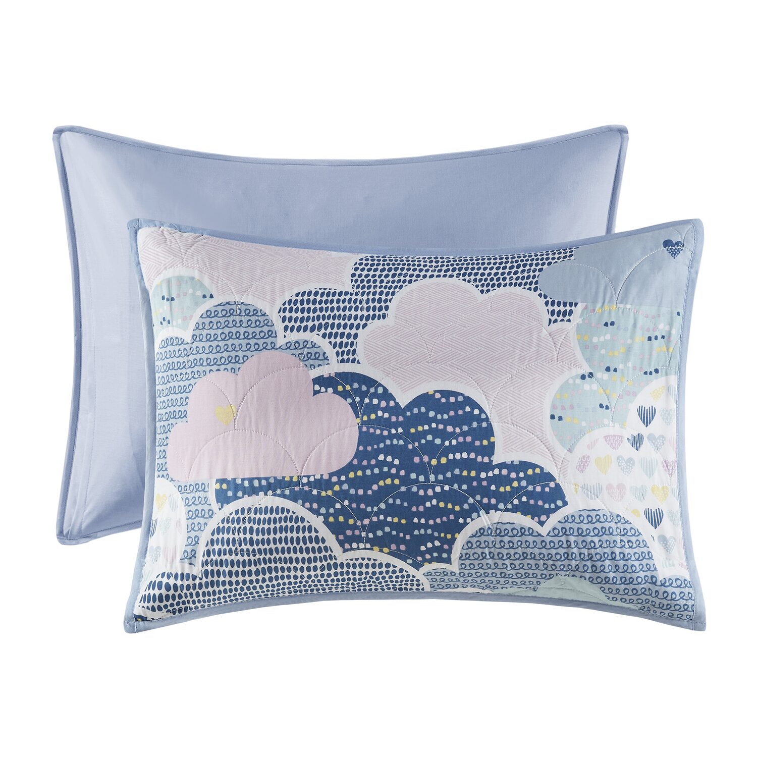 Intelligent Design Bliss Reversible 100% Cotton Quilt Set With Throw Pillows