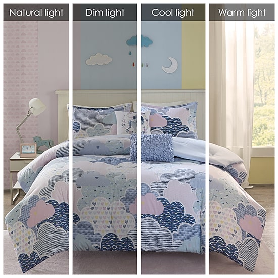 Intelligent Design Bliss 100 % Cotton Comforter Set with Decorative Pillows