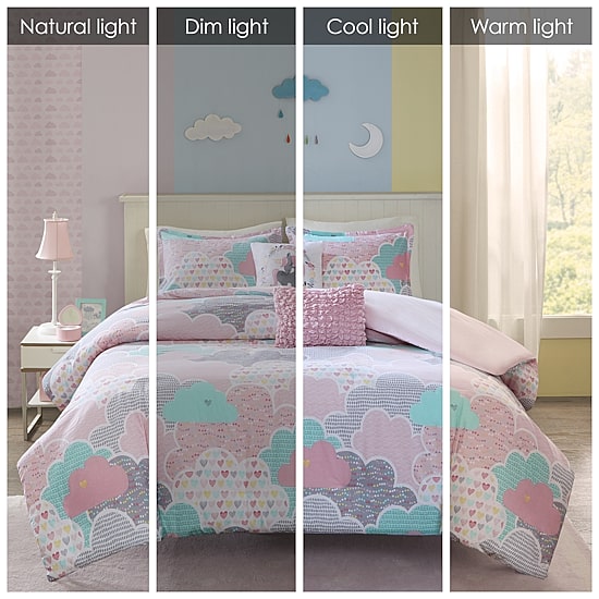 Intelligent Design Bliss 100% Cotton Duvet Cover Set with Decorative Pillows