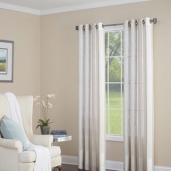 Stratford Park Maritza Grommet Top Sheer Single Curtain Panel