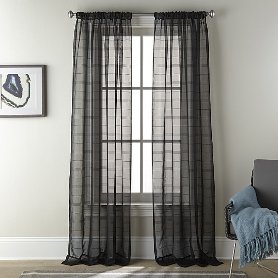 Stratford Park Karina Rod Pocket Sheer Set of 2 Curtain Panel