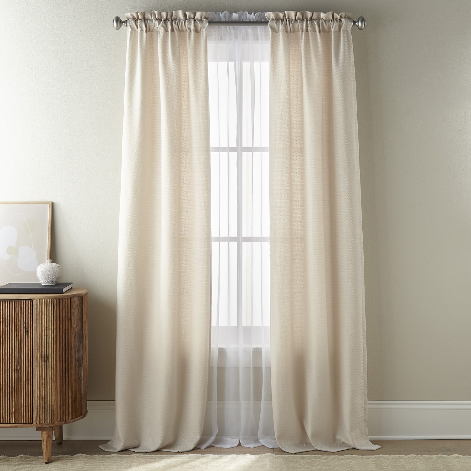 Stratford Park Erin Rod Pocket Light-Filtering Set of 4 Curtain Panel