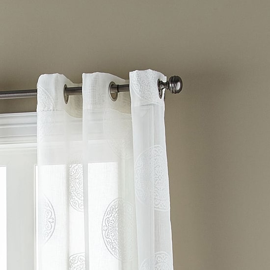 Stratford Park Sherry Grommet Top Sheer Set of 2 Curtain Panel
