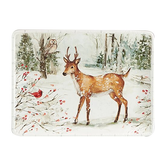 Certified International Winter's Walk Serving Platter