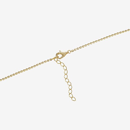 Womens 14K Gold Over Silver 16 Inch Name Necklace