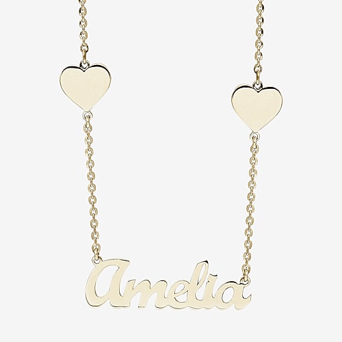 Womens 14K Gold Over Silver 16 Inch Name Necklace, One Size