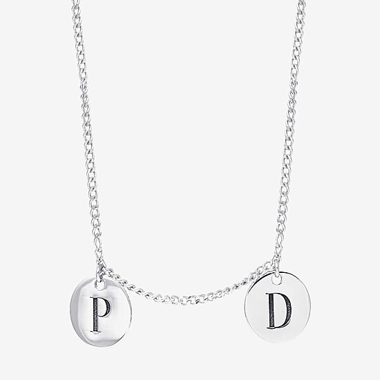 Womens Sterling Silver 16 Inch Name Necklace