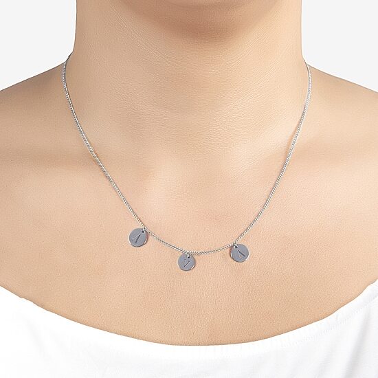 Womens Sterling Silver 16 Inch Name Necklace