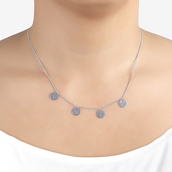 Womens Sterling Silver 16 Inch Name Necklace