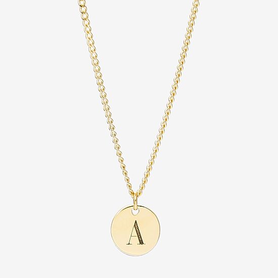 Womens 14K Gold Over Silver 16 Inch Name Necklace