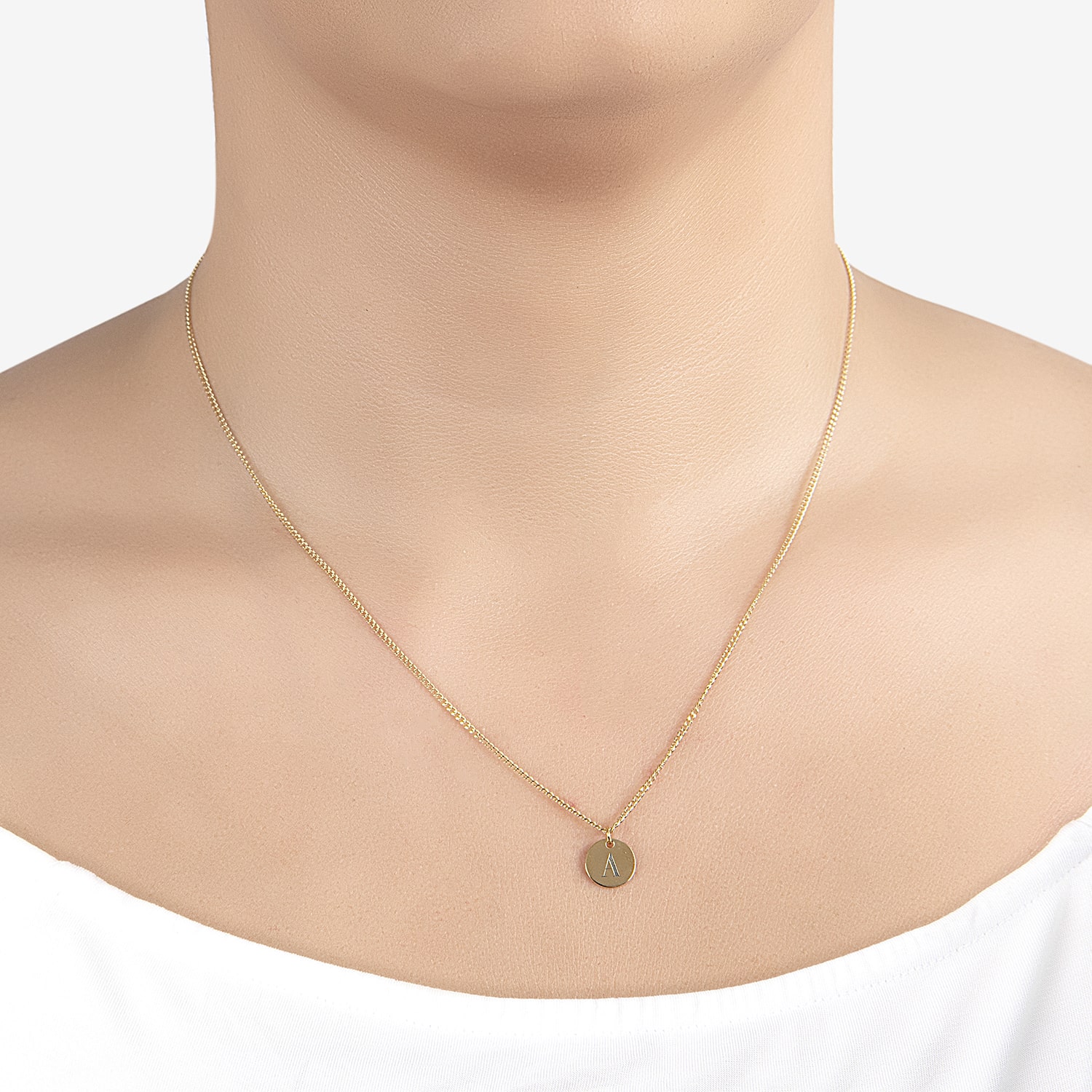 Womens 14K Gold Over Silver Inch Name Necklace