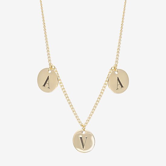 Womens 14K Gold Over Silver 16 Inch Name Necklace